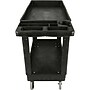 Lorell 2-Shelf Utility Cart, Black (LLR03611)~#|#~56DBE05D-24BF-41F1-BEC2809CFC56BFFF_sc7