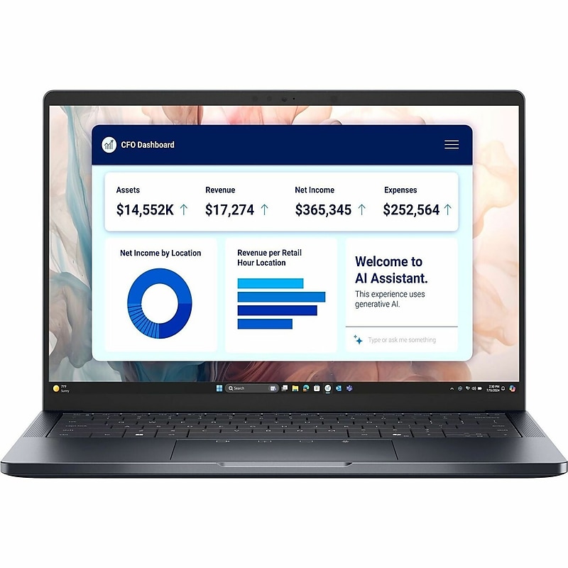 Dell Pro Premium 14" LED Laptop, Copilot+ PC, Intel Core Ultra 7 266V, 16GB RAM, 512GB SSD, 21 Hour Battery, Windows 11 Pro image 1