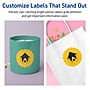 Avery Round Scalloped Laser/Inkjet Multipurpose Labels, Bright Yellow, Bright Yellow (180/Pack)~#|#~56E9A3F5-5EDF-425F-B418D900D7140D97_sc7