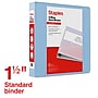 Staples Heavy Duty 1 1/2" 3-Ring View Binder, D-Ring, Light Blue (ST63091)~#|#~56ED6484-C9C3-4C4A-85B4175D753C50DF_sc7