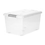 Iris Store & Slide 61 Quart Storage Bin with Lid, Plastic, Clear, 6/Carton (270017)~#|#~56F2E12C-CECC-449B-ACDFB2D687FC7261_sc7