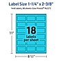 Avery Rectangle Multipurpose Labels, 1-1/4" x 2-3/8", Bright Blue, 1440/Box (94227)~#|#~56F84661-81D0-4CF6-9765CFE4519B84E6_sc7