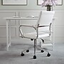 Martha Stewart Piper Faux Leather Swivel Executive Chair, White/Polished Nickel (CH2209212WH)~#|#~56F909C5-BB88-4EFD-8D11E318BEDB6152_sc7
