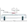 Nahanco 12" Plastic Super Heavy Weight Skirt/Slack Hanger, Clear, 100/Box (611RC)~#|#~56FACBBA-537A-4297-9CCBEE47F40DD7F7_sc7