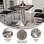 Flash Furniture Bennett Wooden Commercial Indoor Table, 48" x 30", Dark Brown Top/Silver Base (GSF3048DBTB002S)~#|#~56FF9E44-1384-43E8-AFD7DA746E83E00E_sc7