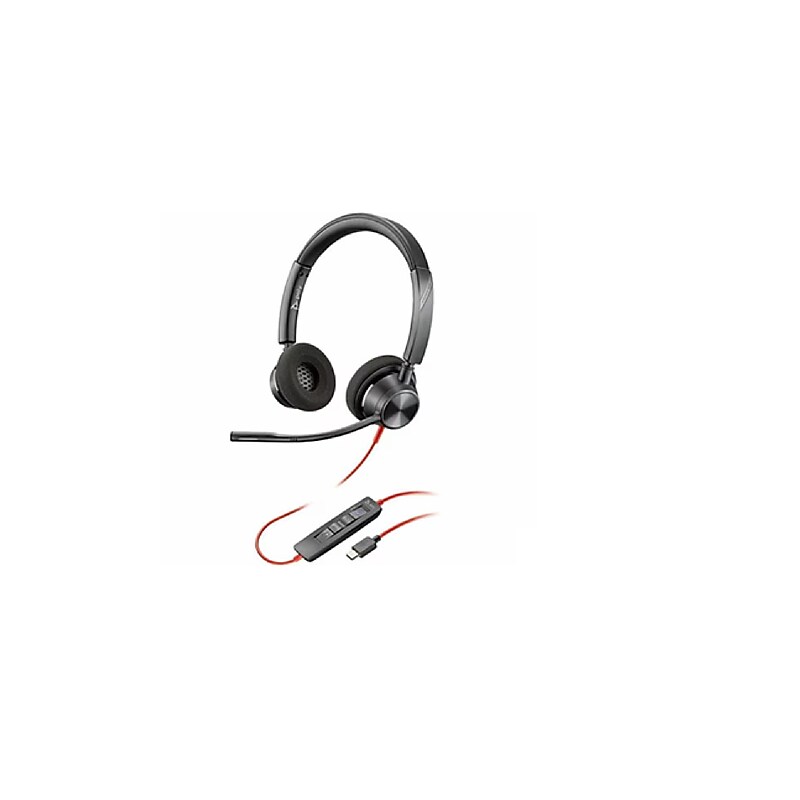 Poly Blackwire 3320 Binaural Wired Headset, Black (8M3V1AA#ABA) image 1