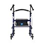 Medline Basic Knockdown Folding Rollator, Adult, Blue (RLKD-150S-6B)~#|#~5701F20C-6B48-4F0B-9CE8B0043042FC16_sc7
