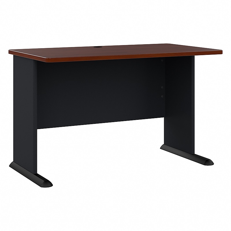 Bush Business Furniture Cubix 48"W Desk, Hansen Cherry/Galaxy (WC90448A) image 1