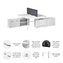 Bush Business Furniture Hustle 30"H x 60"W 2 Person Back to Back Cubicle Workstation, White (HUS015WH)~#|#~570E9516-02E4-429A-BCEC1462B6D9863D_sc7