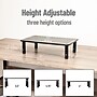 Mind Reader Ventilated Metal Adjustable Monitor Stand, Up to 44 lbs., Black, 2/Pack (4LEGM2PK-BLK)~#|#~570EB38D-45BD-4C87-B79ACAEB5E502302_sc7