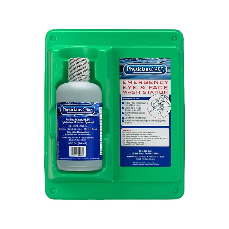 PhysiciansCare Single Station Eyewash, 32 fl. oz., 6/Carton (24-202) image 1
