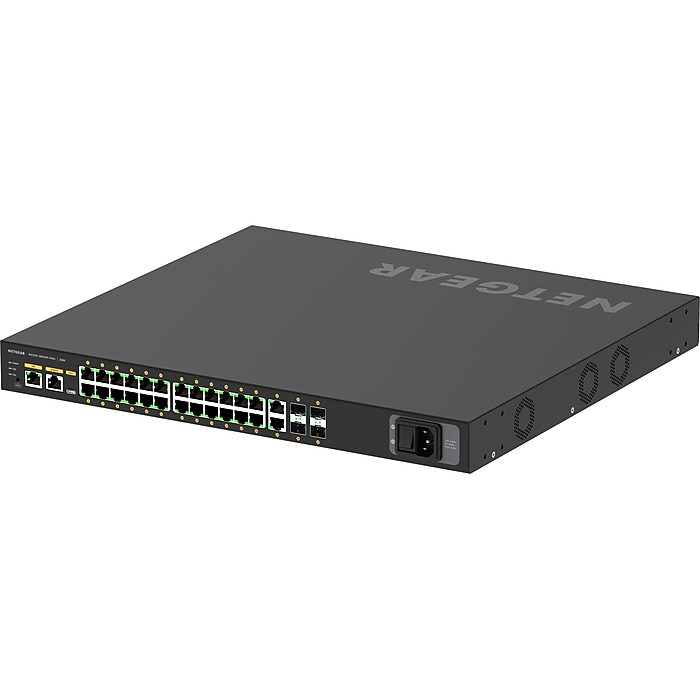 Netgear AV Line 26-Port Gigabit Ethernet Managed Switch, Black