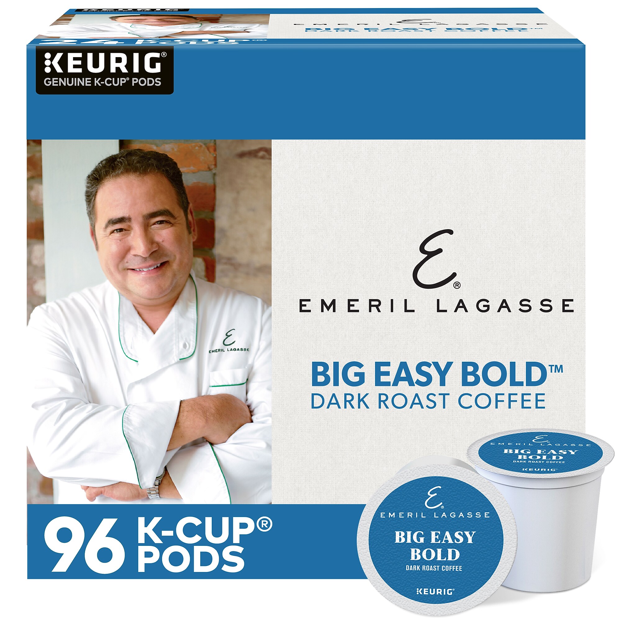 Emeril’s Big Easy Bold Coffee, Keurig K-Cup Pod, Dark Roast, 96/Carton (PB4137CT) Simolary simolary.com