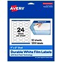 Avery Laser/Inkjet Oval  Waterproof Multipurpose Labels, 2"  Dia, White, 1200/Box (94053)~#|#~571B4649-7FC0-4E94-A9FD513A36F32792_sc7