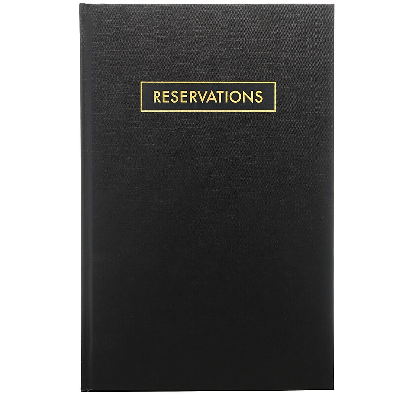 Global Printed Products, 13.5" x 8.5", Reservation Appointment Book, Black (GPP-0113) image 1