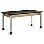 Diversified Woodcrafts Uplift! Hybrid ADA Rectangular Science Table, 60" x 30", Height Adjustable, Black/Oak (P8142BK)~#|#~571FBCAE-7CF8-4A2E-94D98EDEFAAB1434_sc7