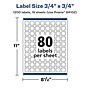 Avery Laser/Inkjet Multipurpose Square Labels, 0.75" x 0.75", White, 1200 Labels/Pack (94102)~#|#~5729D742-81A5-4C8A-8CCB59EE73AB7D6A_sc7