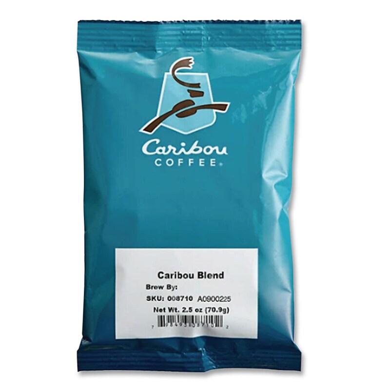 Caribou Coffee Caribou Blend Coffee Packet, Medium Roast, 2.5 oz., 18/Carton (1002971) image 1