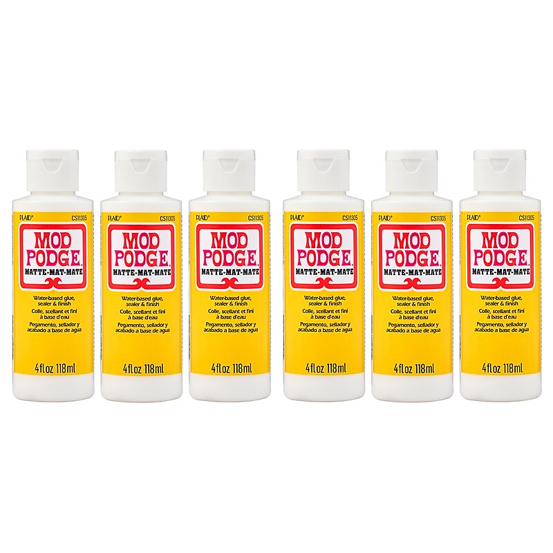Mod Podge Decoupage Glue, Matte, 4oz., 6/Pack (MODCS11305-6) image 1