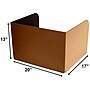 Classroom Products Foldable Cardboard Freestanding Privacy Shield, 13"H x 20"W, Black/Kraft, 30/Box (1330 BK)~#|#~573A5386-3B7E-46EA-BD1CF16EB77DA913_sc7