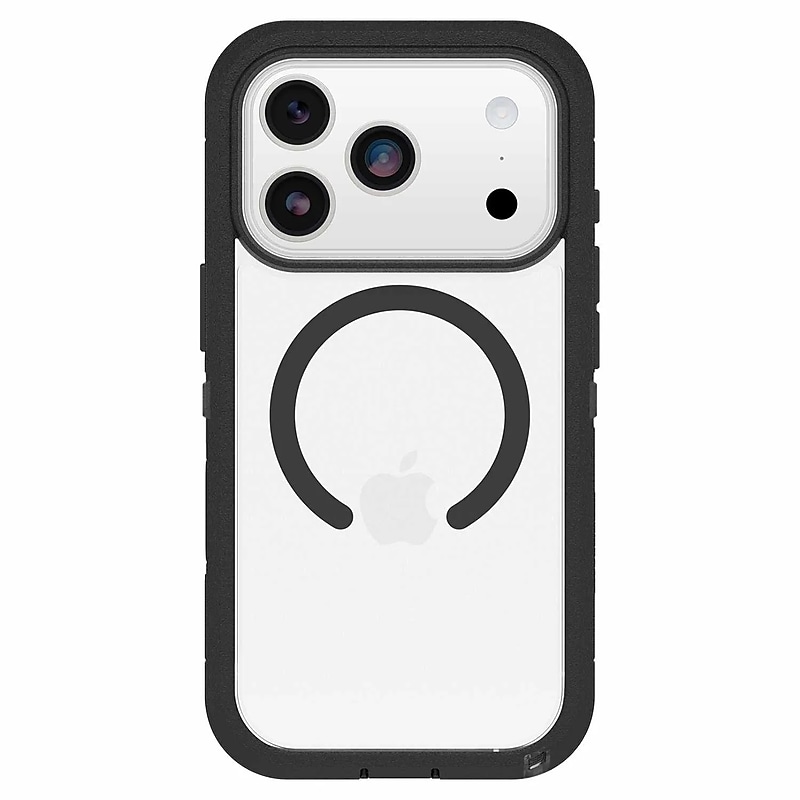OtterBox Defender Series XT MagSafe Case for iPhone 17 Pro, Shock Absorbing, Dark Side Black (76-000102) image 1