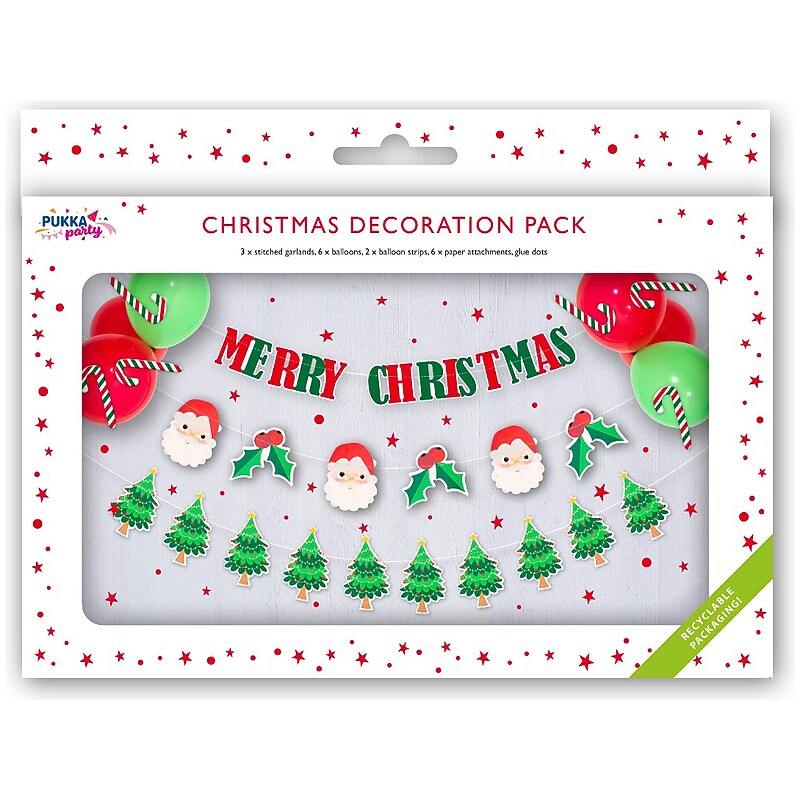 Pukka Party Christmas Decoration Pack, Assorted Colors (PTY546) image 1