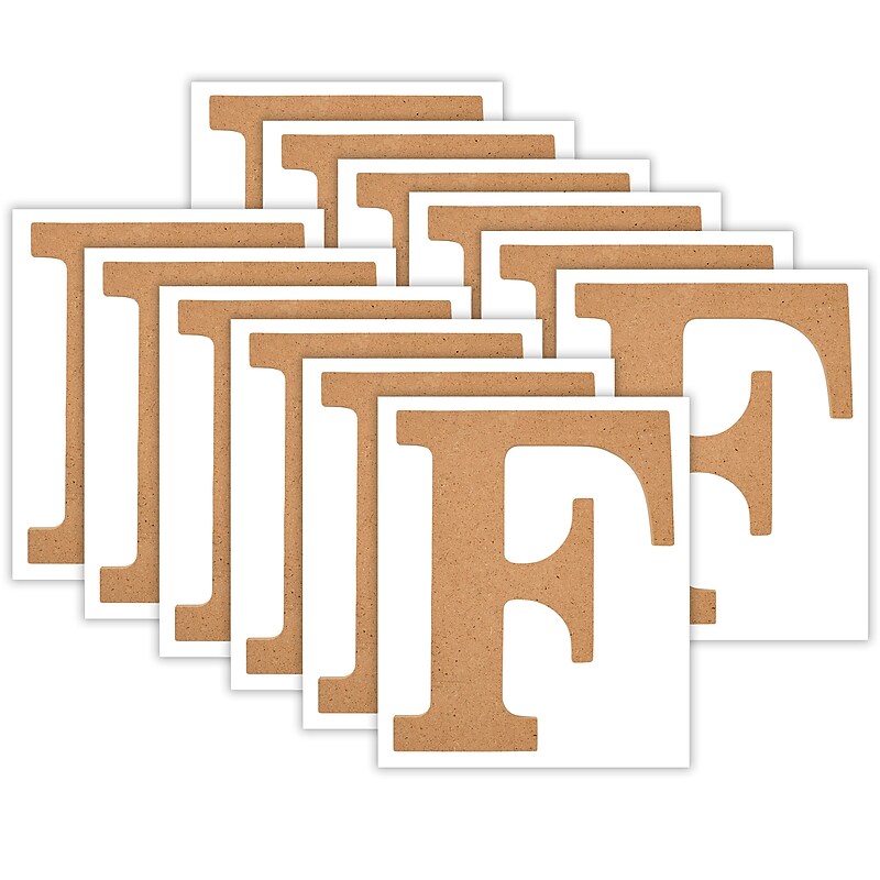 Plaid MDF Letters, 5", Brown Oxide, 12/Pack (PDE63559-12) image 1