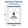 Avery Round Laser Multipurpose Labels, 3" Dia., White, 300/Box (19479399450)~#|#~574B353D-7920-44FA-ACDBD2235A402BA0_sc7