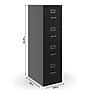 Staples Commercial 4-Drawer Vertical File Cabinet, Locking, Letter, Black, 22"D (22337D)~#|#~574B7FE8-F78F-4960-B38F0ED8C6FA3561_sc7
