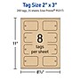 Avery 2" x 3"  Blank Price & Merchandise Tags, Kraft Brown, 200/Carton (95317-KMT25)~#|#~574C4D5F-16EC-4B1B-9EC149B9C7577B6F_sc7