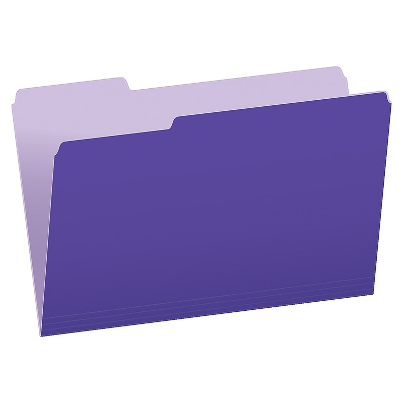 Pendaflex Recycled File Folder, 1/3-Cut Tab, Legal Size, Violet, 100/Box (43501/3VIO) image 1