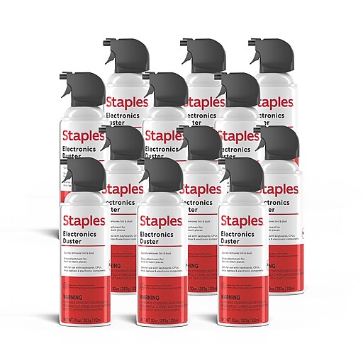 Staples Electronics Air Duster, 10 oz., 12/Pack (SPL10ENFR2) Staples