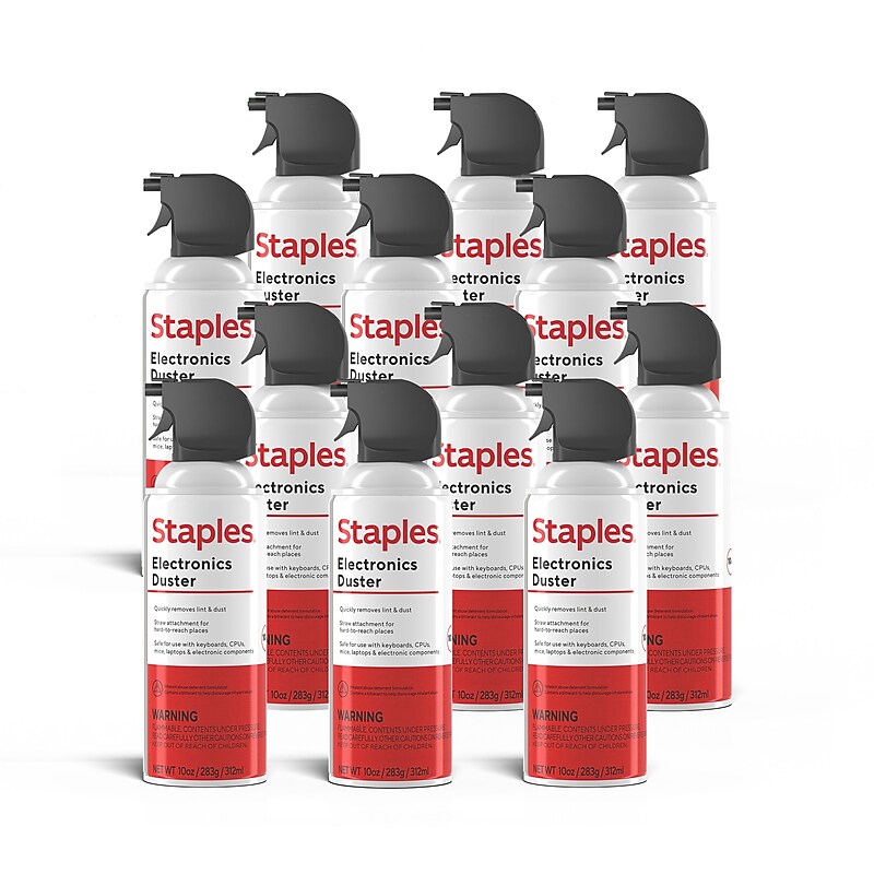 Staples Electronics Air Duster, 10 oz., 12/Pack (SPL10ENFR-2) image 1