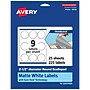 Avery TrueBlock Laser/Inkjet Decorative Edge Multipurpose Labels, 2.5" Dia., White, 225/Pack (94516)~#|#~575BA466-7712-4C21-9918C832DB27EC9D_sc7