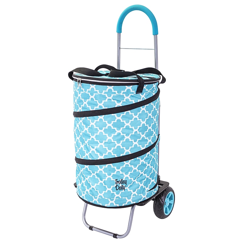 Dbest Bigger Cooler Trolley Dolly Insulated Folding Shopping Cart with Removable Bag, Moroccan Tile (01-920) image 1