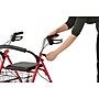 Medline Basic Knockdown Folding Steel Rollator, Adult, Red (MDS86860ERS8)~#|#~575E3441-D77E-4359-ADADE9DE93343D61_sc7