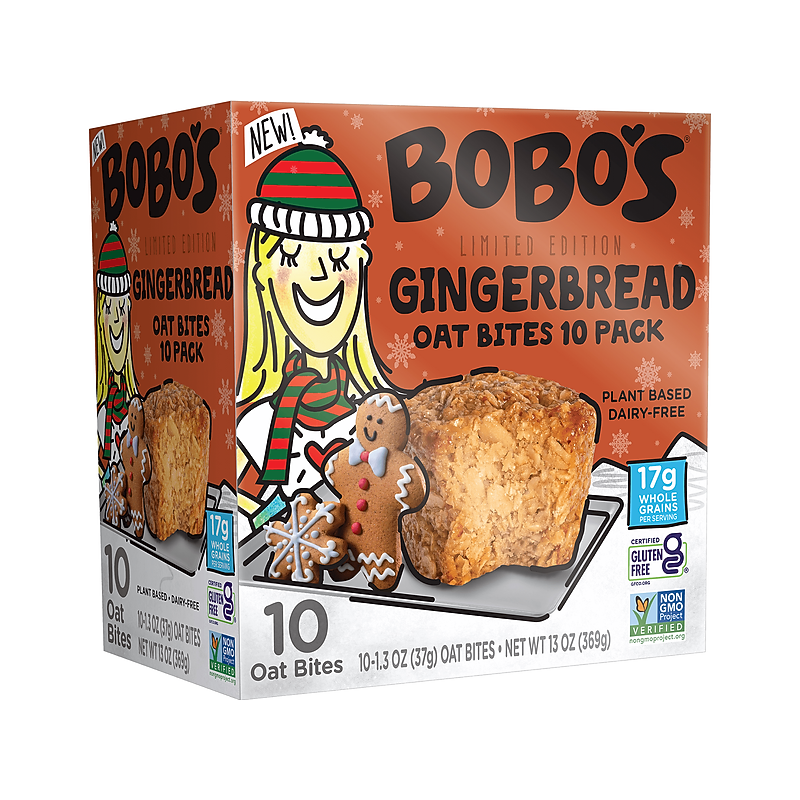 Bobo's Gluten Free Gingerbread Oat Bites, 1.3 oz., 10 Bites/Box (529-D) image 1
