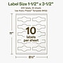 Avery Wraparound Band Laser/Inkjet Multipurpose Labels, 1.5" x 3.5", Off-White (200/Pack)~#|#~576320B8-CB33-4DB1-8580C8DA48F8B671_sc7