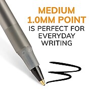 BIC Round Stic Xtra Life Ballpoint Pen, Medium Point, Black Ink, 144/Pack (GSM144AZ-BLK)