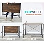 Advantus Flipshelf 40"W Workstation Desk, Wood Grain/Black (39347)~#|#~57740089-6E59-4F06-AE93B16302200D9B_sc7