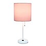 Simple Designs 19.5" LED Table Lamp, White/Light Pink Shade (LT2024-POW-CCLB)~#|#~5774EF5F-9648-41C2-BBCEBFB09007935F_sc7