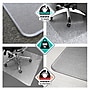 Floortex Cleartex Megamat Carpet & Hard Floor Chair Mat, 46" x 53", Clear Polycarbonate (FCM121345ER)~#|#~577AB0A7-1900-455E-AFE36FBF46EB9205_sc7