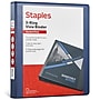 Staples 1" 3-Ring View Binder, D-Ring, Navy Blue (55418/26433)~#|#~577D502F-53A0-48A4-BE4A05B5A7B21462_sc7