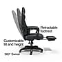 Staples Emerge Vomax Bonded Leather Ergonomic Gaming Chair, Black/Gray (61364)~#|#~57831FB1-0F8F-4B68-A2CDCDD55B8EB66C_sc7