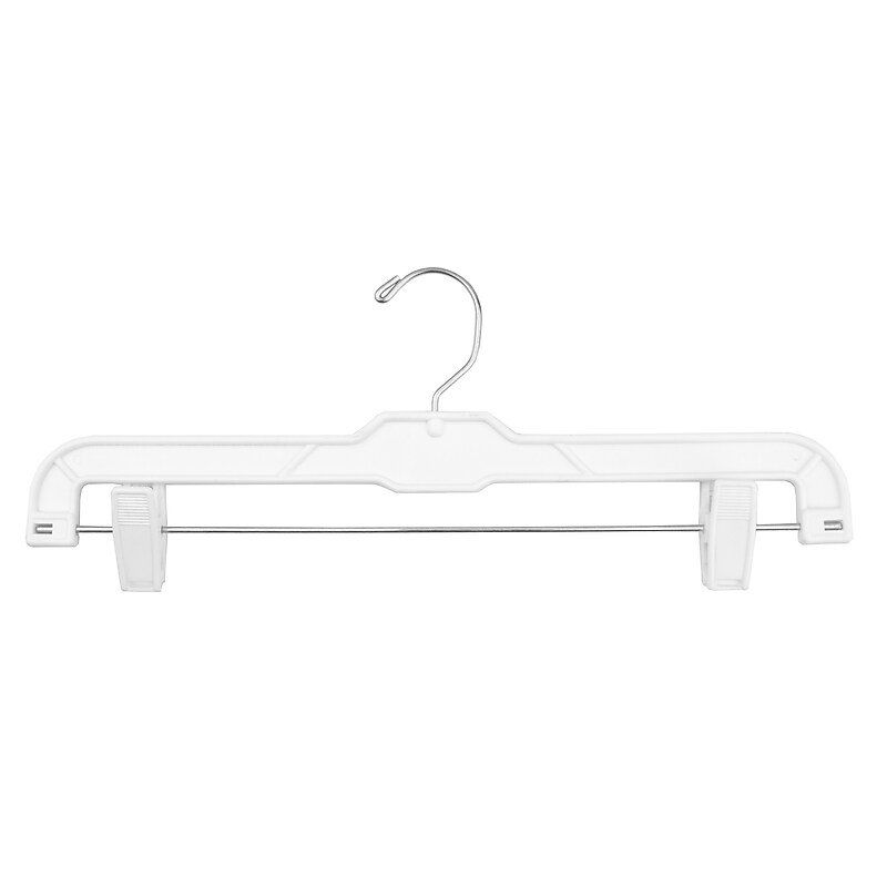 Nahanco 14" Plastic Pant Hanger, White, 100/Carton (RBK1605) image 1