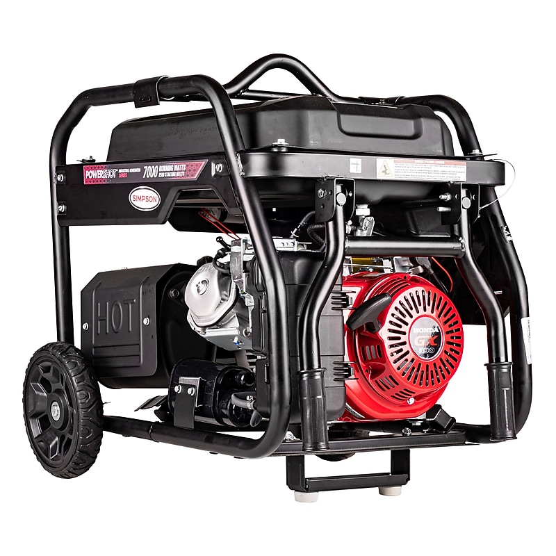 Simpson Strong Tie Industrial Portable Generator, Honda GX390 Engine, Electric Start, 7000 Watts, Black (70055) image 1