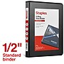 Staples 1/2" 3-Ring Micro Binder, Black (55394/26452)~#|#~578CA749-EC53-4FA6-A5BDE41A3DEFD5E7_sc7