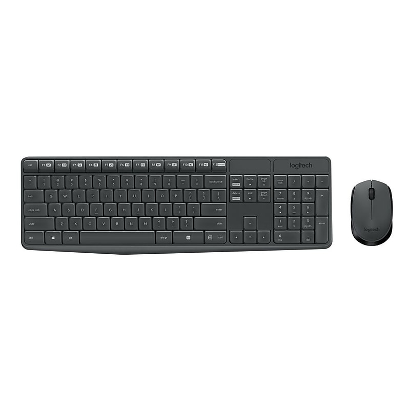 Logitech MK235 Wireless Keyboard and Optical Mouse Combo, Black (920-007897) image 1