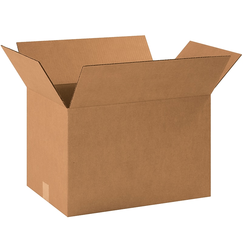 13" x 12" x 18" Heavy Duty Shipping Boxes, Brown, 25/Bundle (181312) image 1