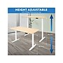 Mount-It! 55"W Electric Rectangular Adjustable Standing Desk, Maple/White (MI-18097)~#|#~5799D698-4F4B-487A-B8368139BDFDC5F5_sc7